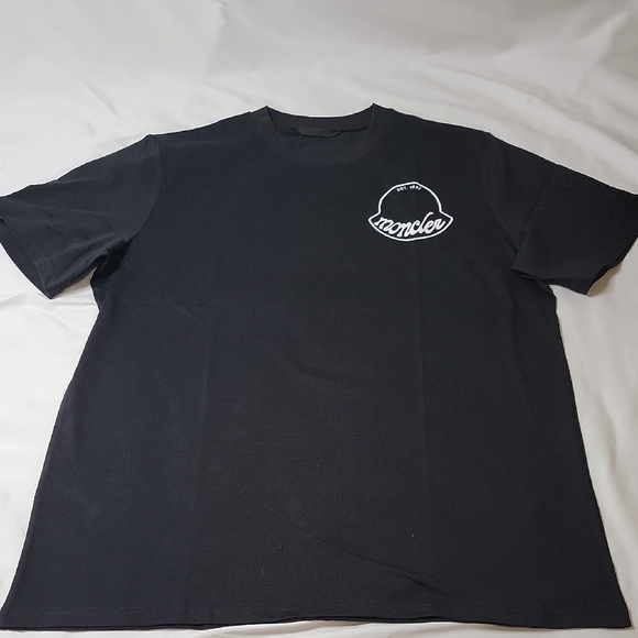 Moncler Other - Moncler Black Short Sleeve T-Shirt with White Logo